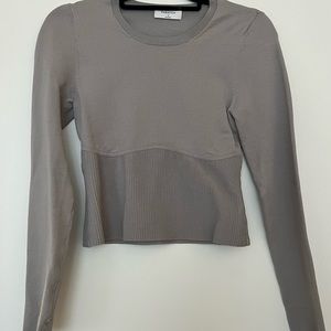 Aritzia Babaton Sculpt Knit Empire Long Sleeve